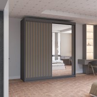 Reno 2 Sliding Door Wardrobe Mirror & LED Light W203 x H217cm