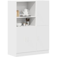 Berkfield Home 2 Piece Kitchen Cabinet Set White Engineered Wood
