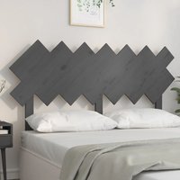 Berkfield Home Bed Headboard Grey 151.5x3x81 cm Solid Wood Pine