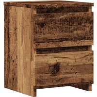 Berkfield Home Bedside Cabinet Old Wood 30x30x40 cm Engineered Wood in Brown | Size: 30 x 30 x 40 cm