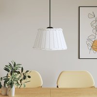 Berkfield Home Ceiling Lamp Shade White √ò50x30 cm Wicker | Size: 50x30 cm
