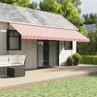 Berkfield Home Replacement Fabric for Awning Red & White Stripe 6x3 m