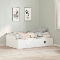 Berkfield Home Storage Bed Frame White 90x190 cm