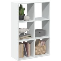 Berkfield Home Room Divider Bookcase White 69.5x29x103.5 cm Engineered Wood
