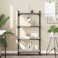 Berkfield Home Bookcase 4-Tier Grey Sonoma 60x30x120 cm Engineered Wood | Size: 60 x 30 x 120 cm