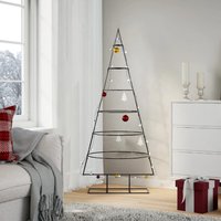 Berkfield Home Metal Christmas Tree for Decoration Black 150 cm