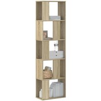 Berkfield Home Bookcase 5-Tier Sonoma Oak 45x23.5x162.5 cm Engineered Wood in Brown