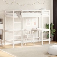 Berkfield Home Loft Bed without Mattress White 90x200 cm Solid Wood Pine