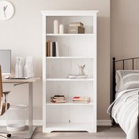 Berkfield Home Bookcase BODO White 80x38x180 cm Solid Wood Pine 5-Tier | Size: 80 x 38 x 180 cm
