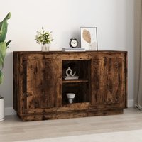Berkfield Home Sideboard Smoked Oak 102x35x60 cm Engineered Wood in Brown | Size: 102 x 35 x 60 cm