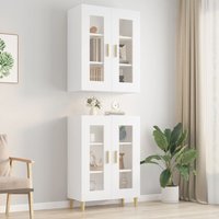 Berkfield Home Hanging Wall Cabinet White 69.5x34x90 cm