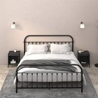 Berkfield Home Bedside Cabinets 2 pcs Black 40x35x50 cm | Size: 40 x 35 x 50 cm
