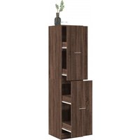 Berkfield Home Apothecary Cabinet Brown Oak 40x41x174.5 cm Engineered Wood in Brown