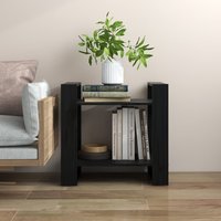 Berkfield Home Book Cabinet/Room Divider Black 60x35x57 cm Solid Wood Pine | Size: 60 x 35 x 57 cm