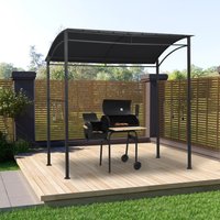 Berkfield Home BBQ Gazebo 215x150x220 cm Anthracite Steel in Black | Size: 215 x 150 x 220 cm