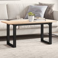 Berkfield Home Coffee Table Legs O-Frame 80x40x43 cm Steel in Black | Size: 80 x 40 x 43 cm