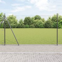 Berkfield Home Fence Posts Set of 104 Grey Concrete 3.2 x 3.2 x 83.5 cm