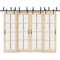 Berkfield Home Sliding Door Hardware Kit 305 cm Steel Black
