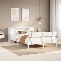 Berkfield Home Bookcase Bed without Mattress White 135x190 cm Solid Wood Pine