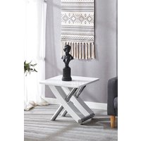 Modernique MDF Gloss Finish Side End Table in White