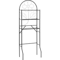 Berkfield Home Toilet Rack Black 60x33x174 cm | Size: 60 x 33 x 174 cm