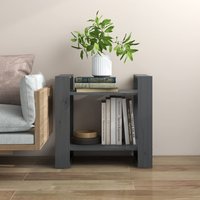 Berkfield Home Book Cabinet/Room Divider Grey 60x35x57 cm Solid Wood Pine | Size: 60 x 35 x 57 cm