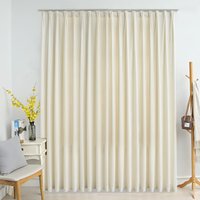 Berkfield Home Blackout Curtain with Hooks Velvet Cream 290x245 cm