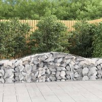 Berkfield Home Arched Gabion Baskets 20 pcs 400x50x60/80 cm Galvanised Iron in Silver