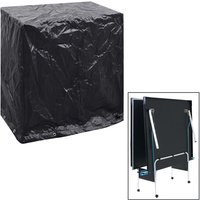 Berkfield Home Garden Furniture Cover Tabletennis Table 8 Eyelets 160x55x182cm in Black | Size: 160 x 55 x 182 cm