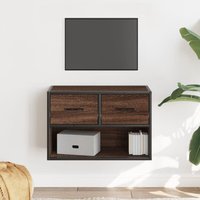 TV Cabinet Oak 60x31x39.5 cm Engineered Wood Metal