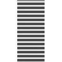 Berkfield Home Zebra Blind Black 105x230 cm Fabric Width 100.9 cm Polyester