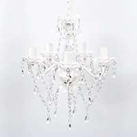Berkfield Home Chandelier 5 Bulbs Transparent in Black