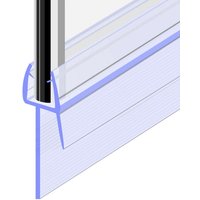 Nes Home Bath Shower Door Rubber Seal Strip For 6mm Glass Seals Gaps Up To 20mm in Clear