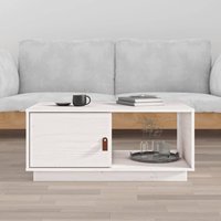 Berkfield Home Coffee Table White 80x50x35.5 cm Solid Wood Pine