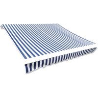 Berkfield Home Awning Top Sunshade Canvas Blue & White 450x300 cm