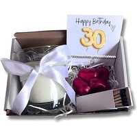 Small 30th Birthday Balloon Hamper Bracelet Chocolate & Candle Silver Pack