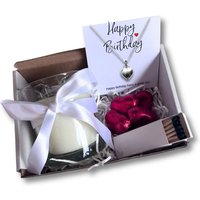 Small Happy Birthday Gift Hamper Necklace Chocs & Candle inches