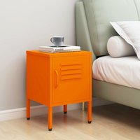Berkfield Home Nightstand Orange 35x35x51 cm Steel | Size: 35 x 35 x 51 cm