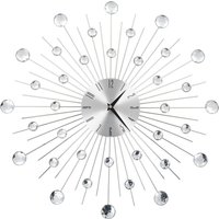 Berkfield Home Wall Clock with Quartz Movement Modern Design 50 cm in Silver