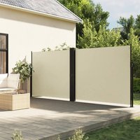 Berkfield Home Retractable Side Awning Cream 180x1200 cm