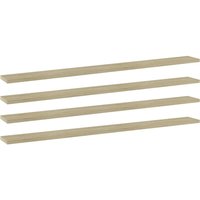 Berkfield Home Bookshelf Boards 4 pcs Sonoma Oak 100x10x1.5 cm Engineered Wood in Brown
