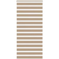 Berkfield Home Zebra Blind Sand Brown 110x200 cm Fabric Width 105.9 cm Polyester