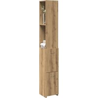 Berkfield Home Bathroom Cabinet Artisan Oak 25x25x170 cm Engineered Wood in Brown | Size: 25 x 25 x 170 cm