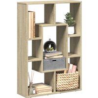 Berkfield Home Bookcase Sonoma Oak 63x20x90 cm Engineered Wood in Brown | Size: 63 x 20 x 90 cm