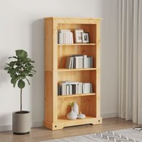 Berkfield Home 4-Tier Bookcase Mexican Pine Corona Range 81x29x150 cm in Brown | Size: 81 x 29 x 150 cm