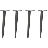 Berkfield Home Coffee Table Legs Conical Shape 4 pcs Anthracite 42-43 cm Steel in Black