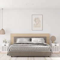 Berkfield Home Bedside Cabinets 2 pcs High Gloss White 43x36x50 cm | Size: 43 x 36 x 50 cm