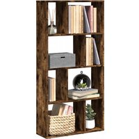Berkfield Home Bookcase Smoked Oak 60x20x120 cm Engineered Wood in Brown | Size: 60 x 20 x 120 cm