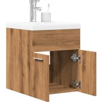 Berkfield Home 2 Piece Bathroom Furniture Set Artisan Oak Engineered Wood in Brown