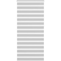 Berkfield Home Zebra Blind Light Grey 105x230 cm Fabric Width 100.9 cm Polyester